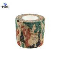 大唐御无纺布迷彩弹性透气绑带户外运动防护固定包扎纹身自粘弹力绷带-高原迷彩7厘米*4.5米*40个