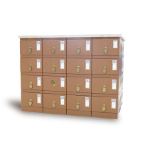 固乐佳abs棕色中药柜不锈钢面调剂台环保简约组装简便-棕色不锈钢面200*280*388