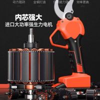 莱普森电动剪刀果园果树绿化修枝剪充电式便携锂电剪刀园林粗枝剪 加强款开口4CM双电池塑盒