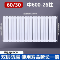 志翔钢制加厚暖气片 6030工程壁挂式暖气片 钢二柱集中供暖器 26柱/组