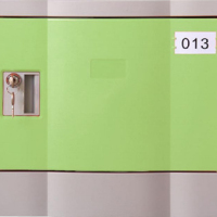 固乐佳ABS塑料校园学生书包柜工厂员工柜手机储物柜-浅绿色H310*W326*D436mm