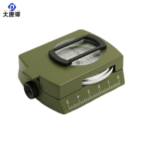 大唐御改进型97A指北针独立钢印带牛皮套专业户外防水精准夜光(41厂) 美式指北针