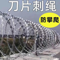 凯诺星刀片刺绳防护网刺笼蛇腹防盗网高锌双螺旋 直径50厘米覆盖10米