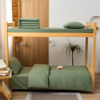 芳恩整套内务床品五件套(军绿色三件套+6.5斤以上棉花被芯+枕芯)