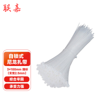 联嘉 尼龙扎带 捆扎带 理线带 白色 3×100mm 国标[实宽2.5mm]1000条/包 15包