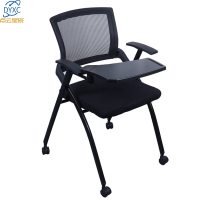 点云星辰 SN-629-69 办公椅折叠会议椅培训辅导椅 黑色带轮+写字板*1