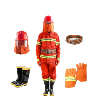 重虎微型消防站扑火救援战斗 训练防火服演练器材薄款97式消防服六件套