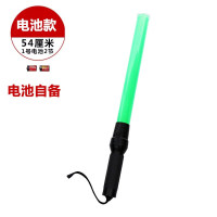 泰拉德多功能LED发光手持荧光道路警示信号棒交通指挥棒绿色54cm电池款