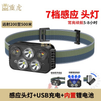 重虎应急照明户外野营救援usb充电款智能感应灯头戴式钓鱼灯头灯