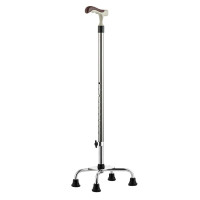 鱼跃(yuwell)四脚拐杖中老人手杖医用骨折防滑摔拐棍康复辅助助行器 YU852(四角固定)