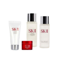 [顺丰]SK-II 旅行四件套中样清莹露30ml+神仙水30ml+洗面奶20g+面霜15g 套装