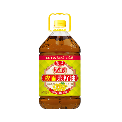 鲁花厨中香浓香菜籽油5L