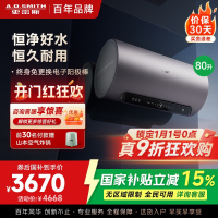 AO史密斯80升电热水器 国家补贴 金圭内胆 双棒分离速热 免换镁棒 免清洗 E80ED8