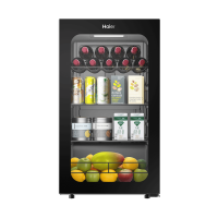 海尔(Haier)92升冰吧 酒柜 冷藏冰箱 冰柜 冷柜 饮料柜LC-92LHESD1
