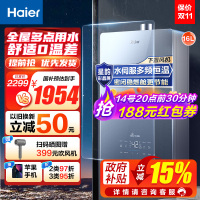 海尔(Haier)16升燃气热水器天然气 水伺服恒温 密闭稳燃舱 彩晶全面屏 WIFI控制JSQ31-16KL5锦绣U1