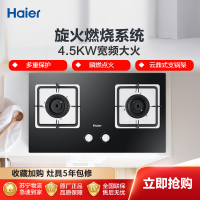 海尔(Haier)嵌入式 双眼灶 4.5KW大火力 燃气灶具家用 JZY-Q7B0(液化气) 海尔厨房电器
