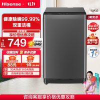 海信(Hisense)10公斤 波轮洗衣机 大容量 全自动 家用 双重桶自洁 除螨100% 快洗 HB100DF56