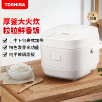东芝(TOSHIBA)芝味家用电饭煲4-5人 5升IH大火包锅 三维立体加热 营养发芽米 RC-18IHTC(W)