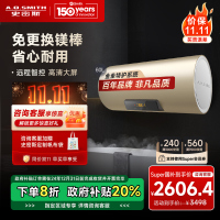 AO史密斯60升电热水器 金圭内胆 专利免更换镁棒 晶彩外观 双棒双3kW速热 遥控 60P2 一级能效