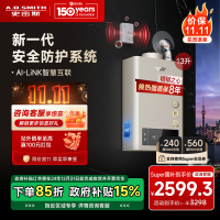 史密斯 13升燃气热水器 热交换器8年包换 防CO中毒 APP智慧互联主动服务 JSQ26-TM5Wi(天然气)