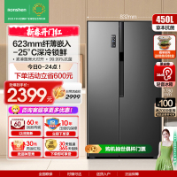 容声(Ronshen)450升变频对开门电冰箱双开门 纤薄嵌入冰箱 风冷无霜节能家用 国补 BCD-450WD18HP