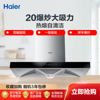 海尔(Haier)吸排油烟机CXW-219-ET905 欧式油烟机 20立方大吸力 热熔自清洁 挥手爆炒 海尔厨房电器