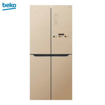 倍科(beko)GNE0432SL 432升冰箱 十字对开门冰箱 对门冰箱大容量变频压缩机(琥珀琉璃金)