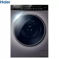 海尔(Haier)晶彩系列 10公斤 大容量 变频滚筒 洗衣机全自动 洗烘一体 晶彩触控屏EG100HBDC179SU1