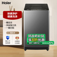 海尔(Haier)10公斤 大容量 变频 全自动 家用 波轮洗衣机 除菌螨 1级能效 XQB100-BZ206