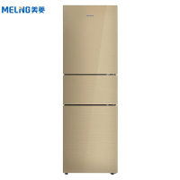 美菱(MELING) BCD-220WUP3B 220升 雅绸金玻璃面板 三门风冷无霜