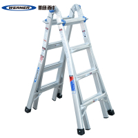 稳耐（WERNER）MT-17CN 1.4米至4.6米 伸缩梯子多功能铝合金工程梯加厚折叠人字梯工业两用梯
