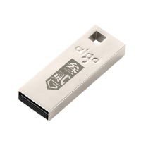 爱国者（aigo）U200优盘 64GB 银色USB2.0 金属mini便携款 U盘