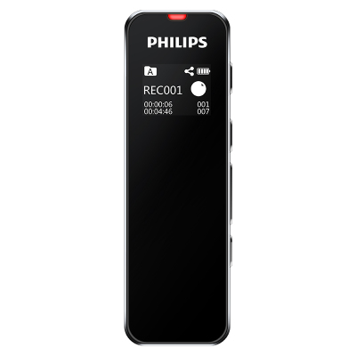 飞利浦(PHILIPS)VTR5102 8G 会议录音笔 终身免费语音转文本 智能APP 声纹感应 录写同步