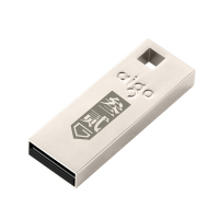 爱国者(aigo)U200优盘 64GB 银色USB2.0 金属mini便携款 U盘