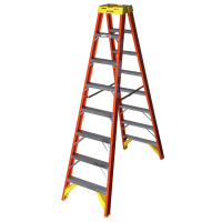 稳耐(WERNER)T6208CN 2.5米 玻璃钢双侧人字梯 工业级电力工程绝缘梯八步折叠工业梯