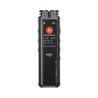 爱国者(aigo)R2210 32G专业录音笔 一键录音智能专业录音高清降噪录音器 学习会议培训采访 黑色