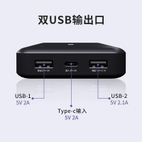 飞利浦(PHILIPS)DLP2003W/93 黑色充电宝20000毫安时大容量便携式快充移动电源