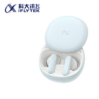 科大讯飞(iFLYTEK)XFXK-A06无线蓝牙耳机蓝色 录音转文字降噪会议耳机 主动降噪同传听译