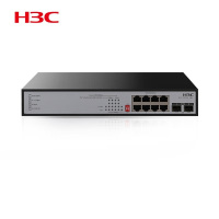 新华三(H3C)S1210F-HPWR 8口千兆电+2千兆光口交换机桌面型网络监控POE供电125W