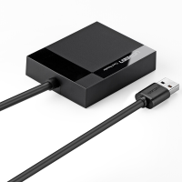 绿联30229 USB3.0高速读卡器 线长1m 多功能四合一读卡器 支持SD/TF/CF/MS型相机记录仪监控手机平板