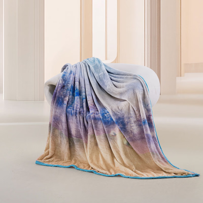 水星家纺浅韵素影可水洗云朵柔绒毯180cm×200cm 1100克