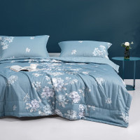 水星家纺 空调被夏凉被子七孔纤维夏被子约1600克200*230cm蓝