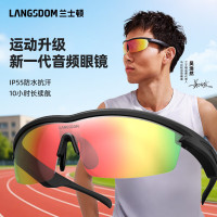兰士顿(LANGSDOM) AirNova 蓝牙耳机智能音频眼镜一体式音乐通话户外运动跑步骑行 烈焰红