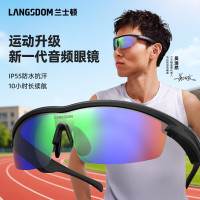 兰士顿(LANGSDOM) AirNova 蓝牙耳机智能音频眼镜一体式音乐通话户外运动跑步骑行 碧波蓝
