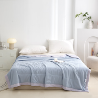 水星家纺 空调被夏被升级纤维被夏凉被 星耀蓝[轻薄/排湿透气] 180cm×200cm