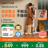 [政府补贴]uwant友望真空吸尘器VC2403家用无线手持智能自集尘基站绿光显尘宠物毛发防缠绕只做懒人不倒