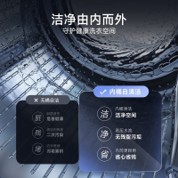 白月光10公斤滚筒洗衣机全自动家用大容量 一级能效 变频电机 除菌洗除螨 白色上排水省水省电