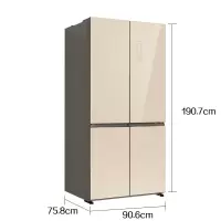 松下(Panasonic)628升大型十字对开门冰箱 NR-W621CG-XN