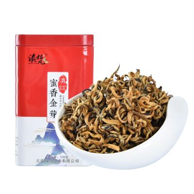 滇梵滇红蜜香金芽红茶 100g 云南大叶种茶