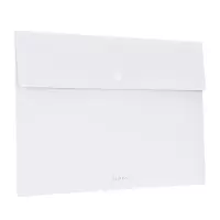 得力(deli)乐素系列A4文件袋10只 公文包/资料袋 加厚款PP按扣文件袋 文件保护票据收纳 格调灰 72416